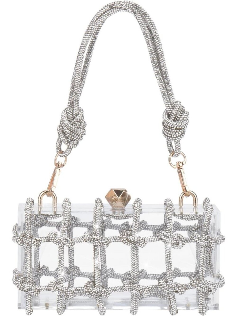 Rhinestone Acrylic Clutch Purse for Evening, Wedding & Party - Stylish Handbag